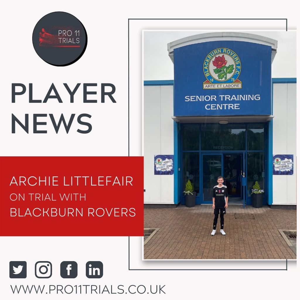 Archie Littlefair on trial with Blackburn Rovers