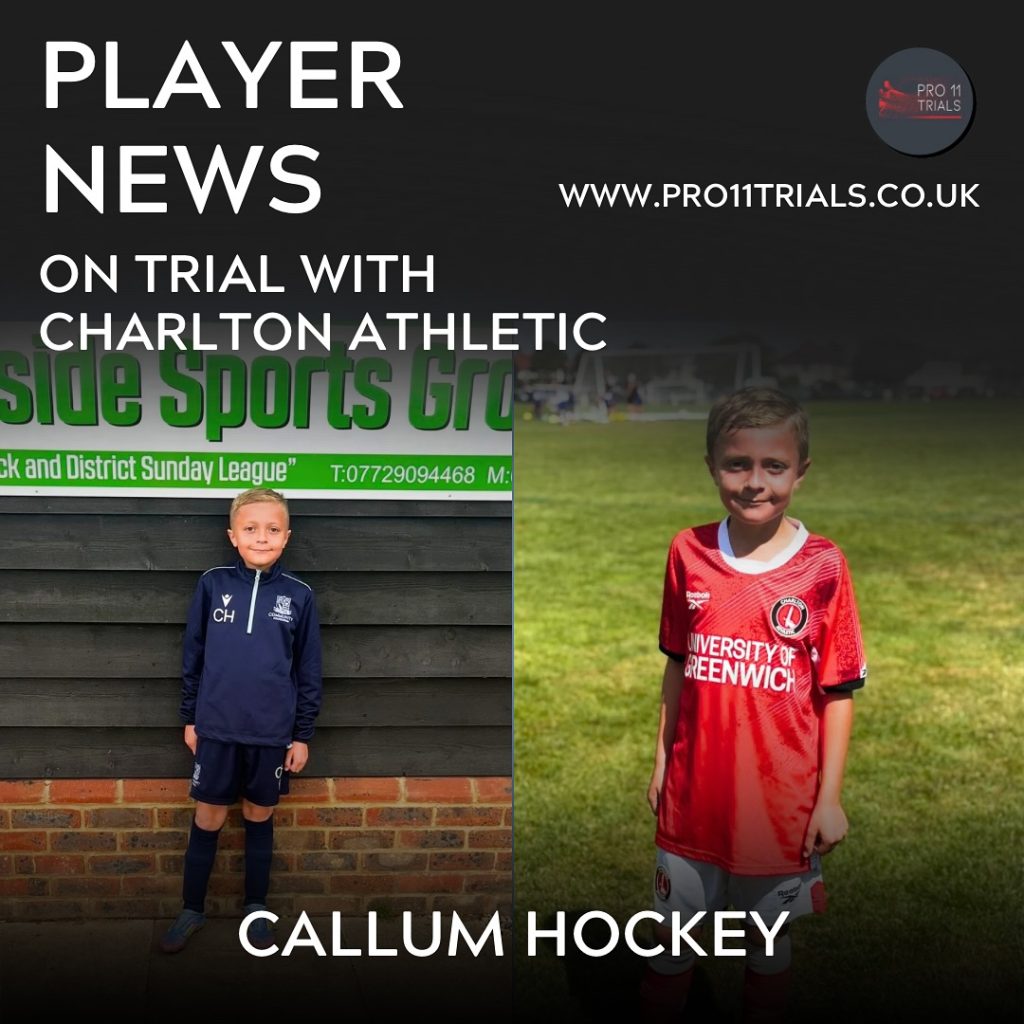 Callum Hockey on trial with Charlton Athletic