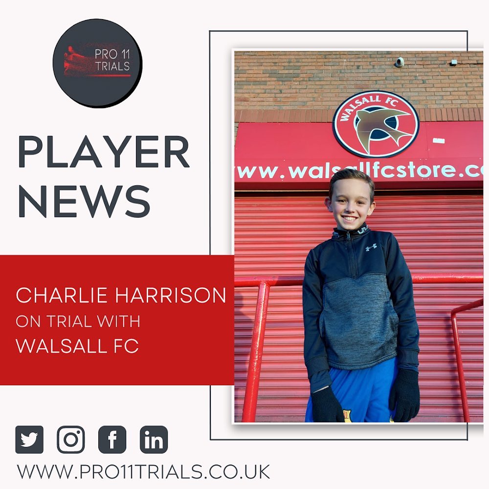 Charlie Harrison on trial with Walsall FC