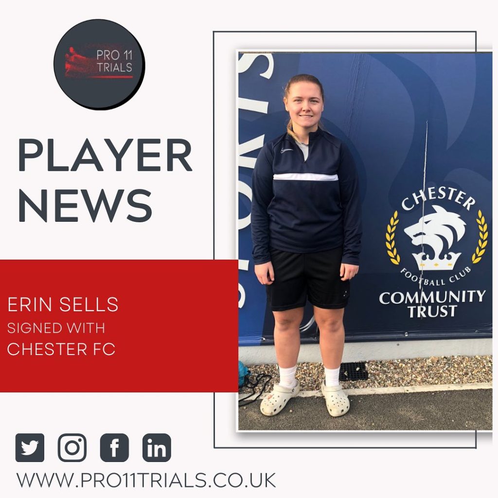 Erin Sells signs for Chester FC Ladies u18