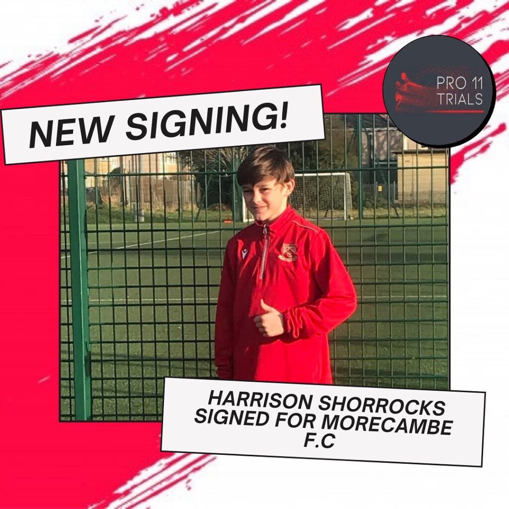 PLAYER UPDATE ⭐️⁣ HARRISON SHORROCKS HAS SIGNED FOR MORECAMBE F.C! ✍️