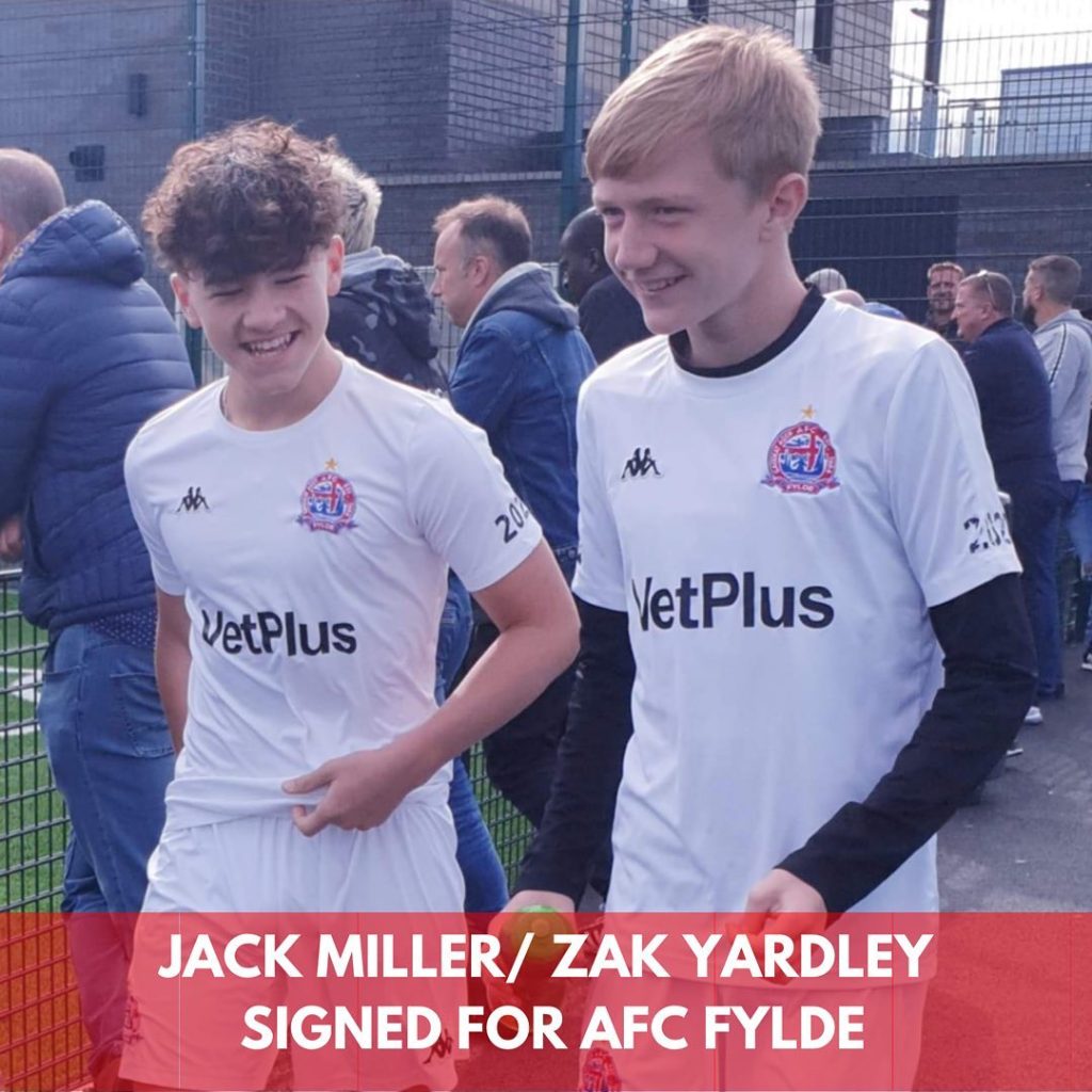 PLAYER NEWS – Jack Miller & Zak Yardley sign for AFC Fylde