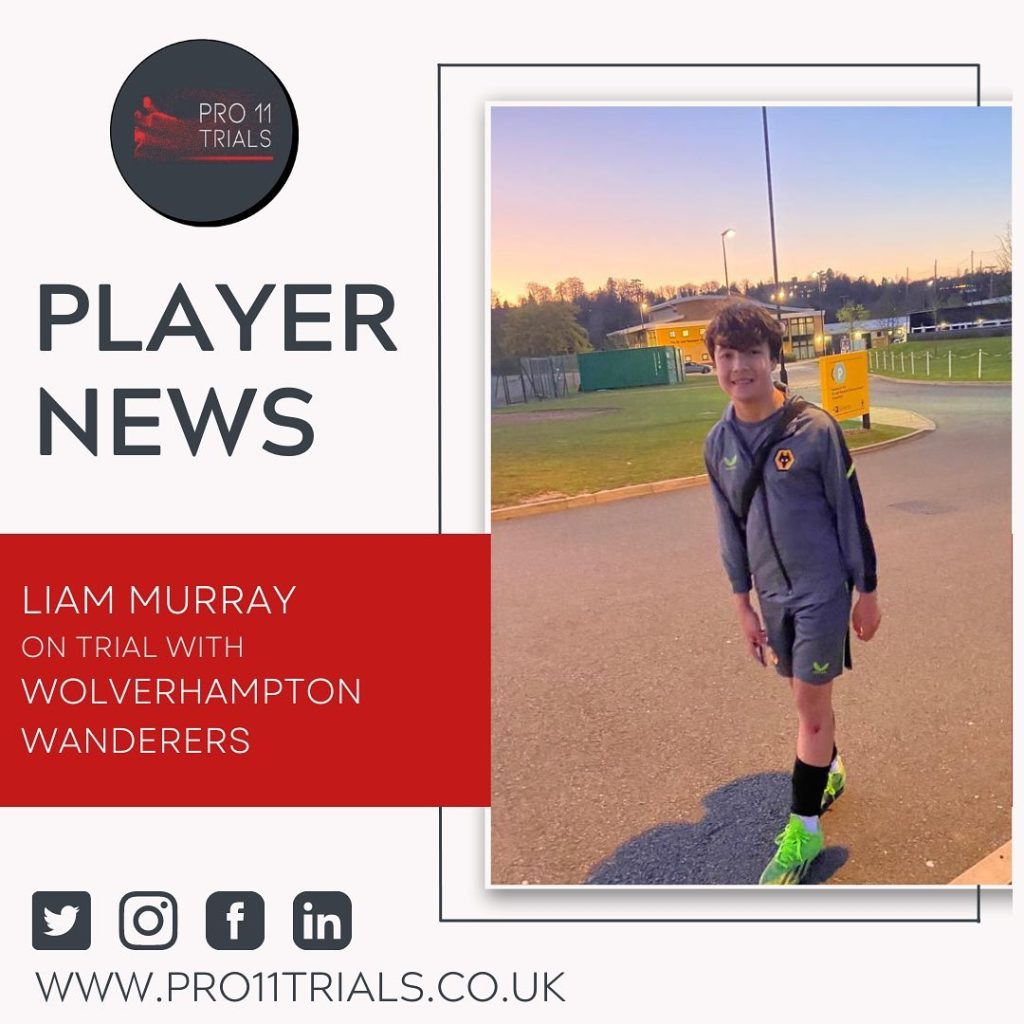 Liam Murray on trial at Wolverhampton Wanderers FC