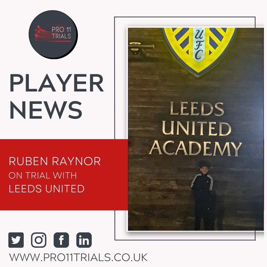Ruben Raynor on trial with Leeds United