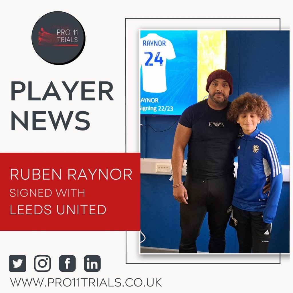 Ruben Raynor signs for Leeds United FC