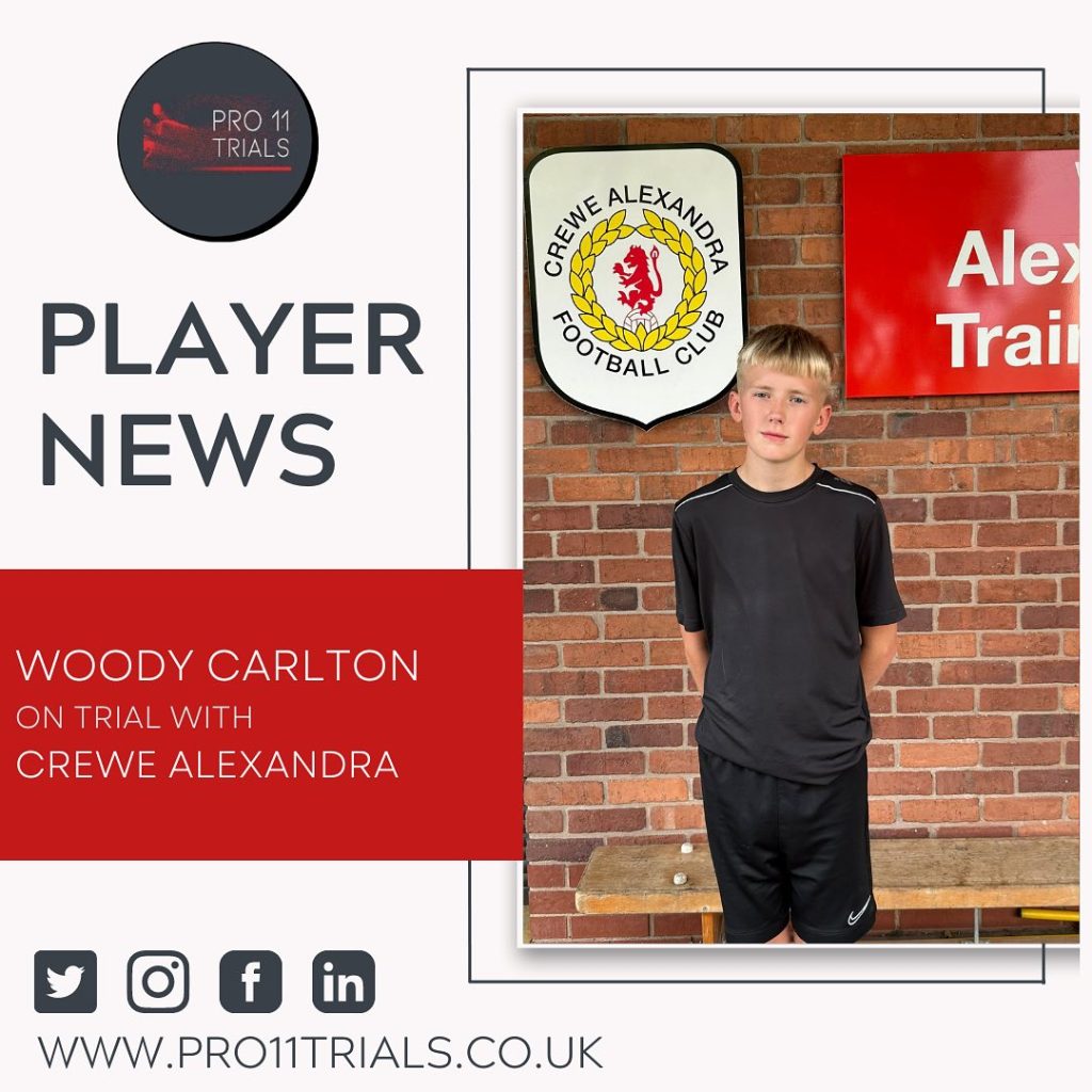 Woody Carlton on trial with Crewe Alexandra FC