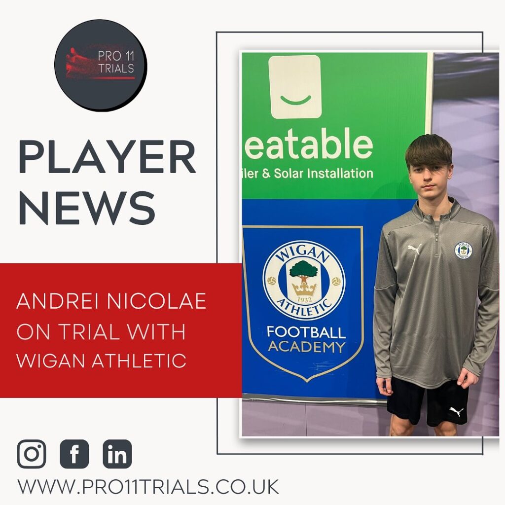 Andrei Nicolae on trial with Wigan Athletic