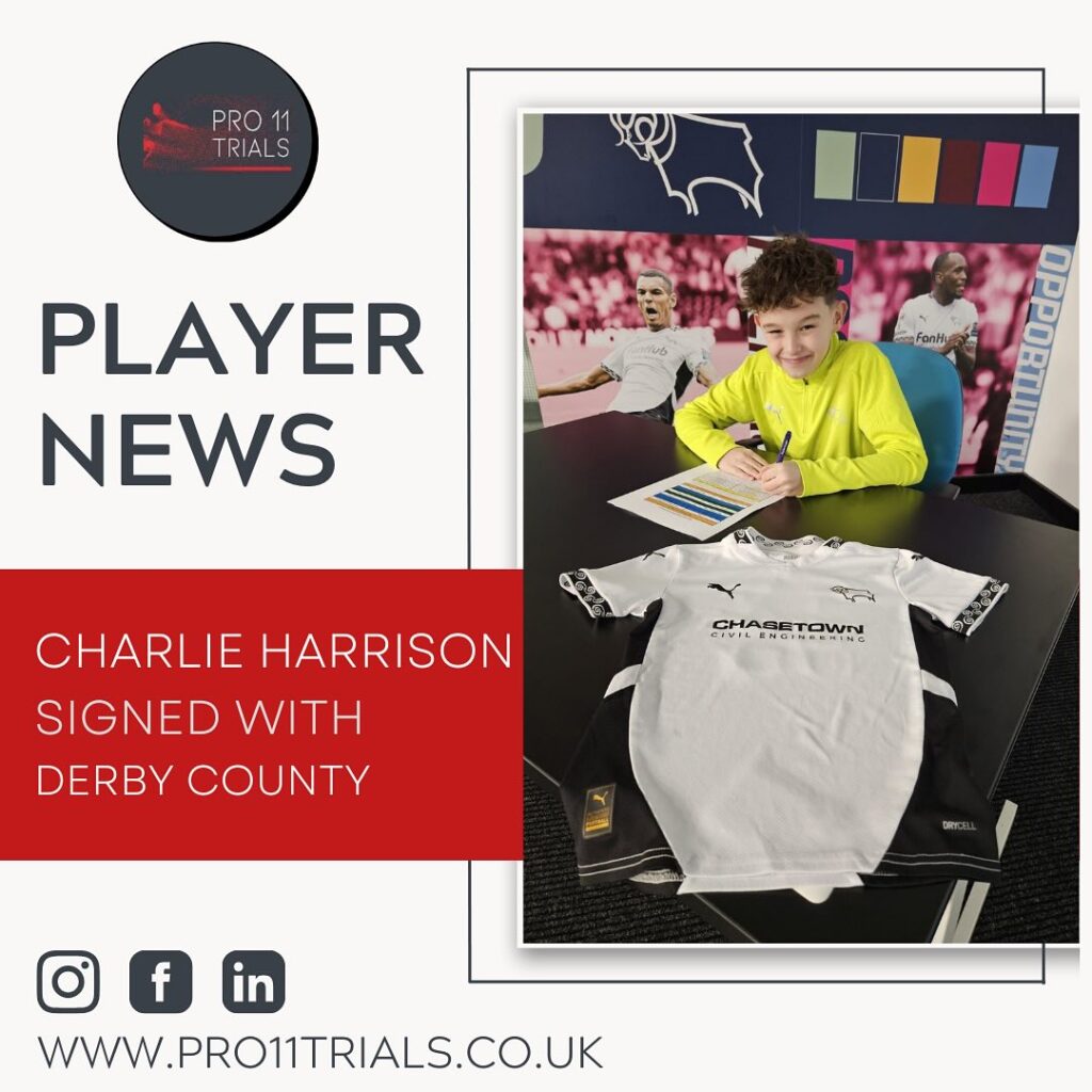 Charlie Harrison signs with Derby County FC