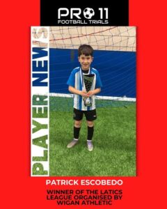 Patrick Escobedo – Winner of the Latics League Cup