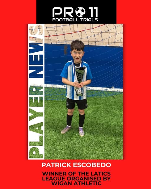 Patrick Escobedo Winner of the Latics Cup