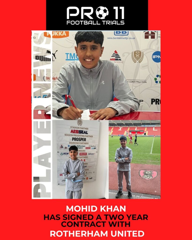 Mohid Khan signs 2 year contract with Rotherham United