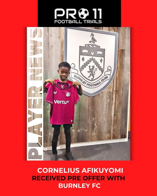 Cornelius receives pre offer with Burnley FC